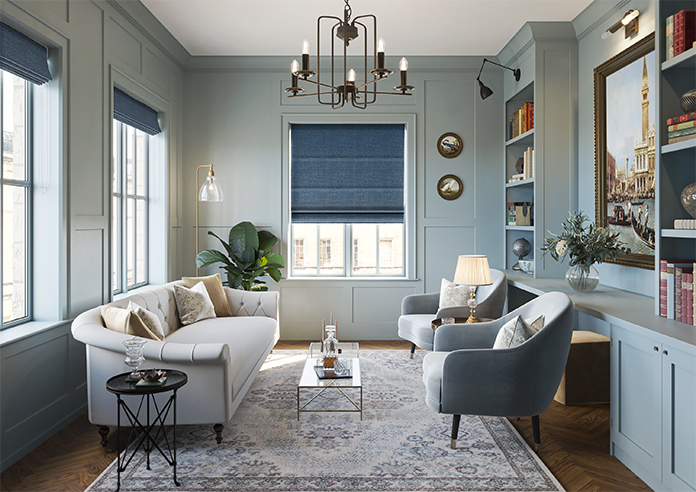 Jakarta, Blue Agate - Twist&Fit Roman Blind - Image 8